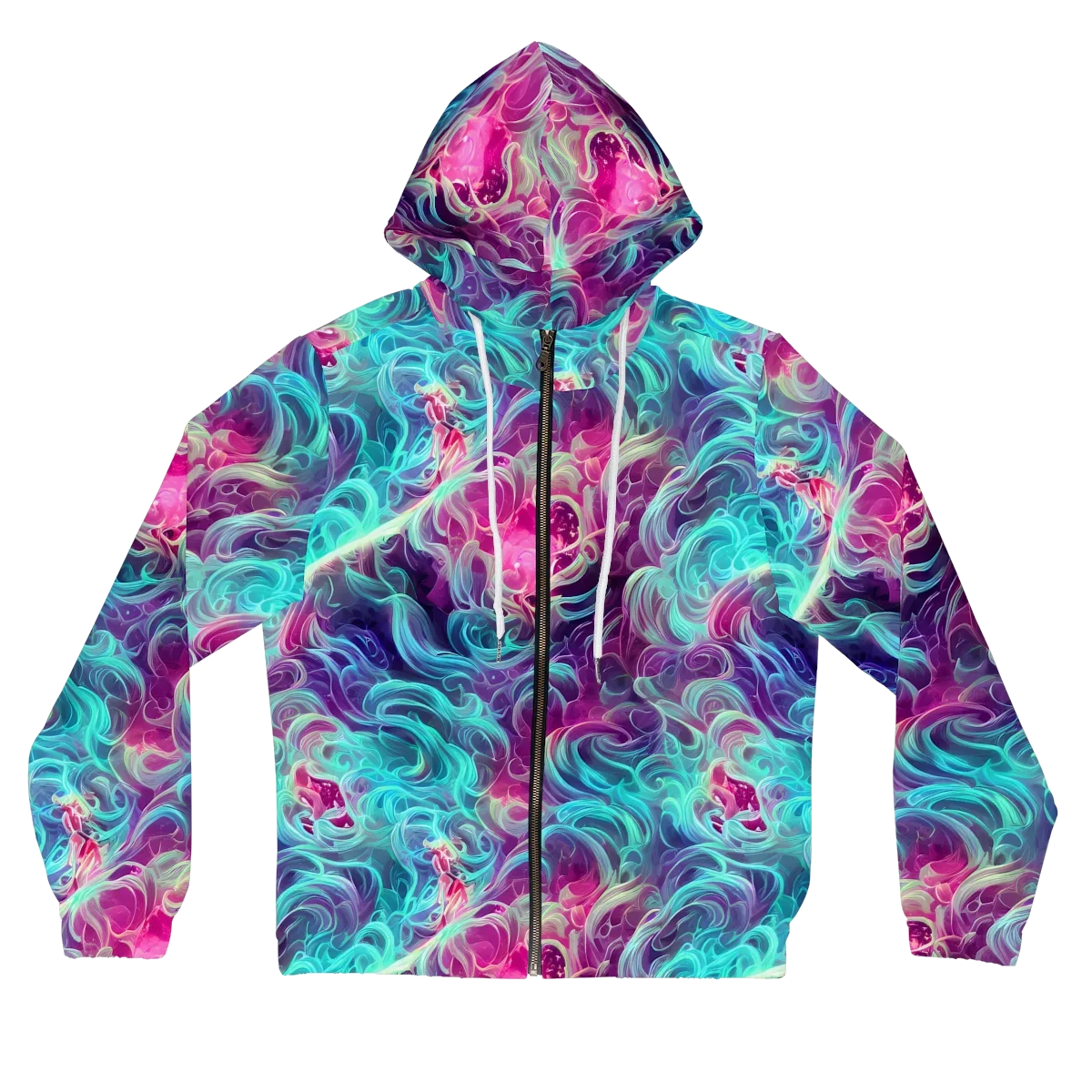 Galactic Bloom on Women's Full-Zip Hoodie — Front