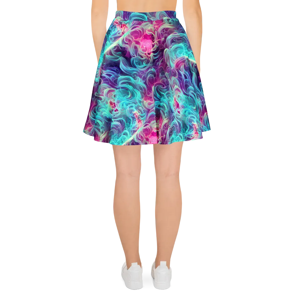 Galactic Bloom on Skater Skirt — Back