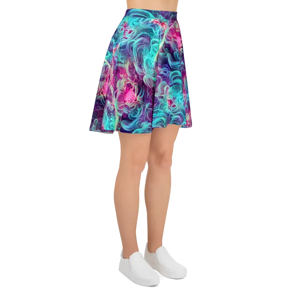 Galactic Bloom on Skater Skirt — Right