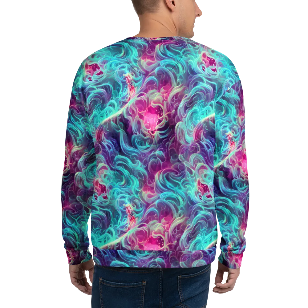 Galactic Bloom on Sweatshirt — Back
