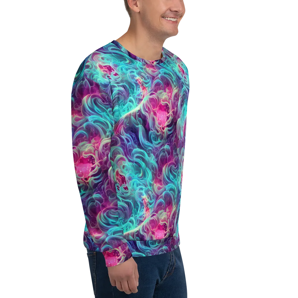 Galactic Bloom on Sweatshirt — Right Front