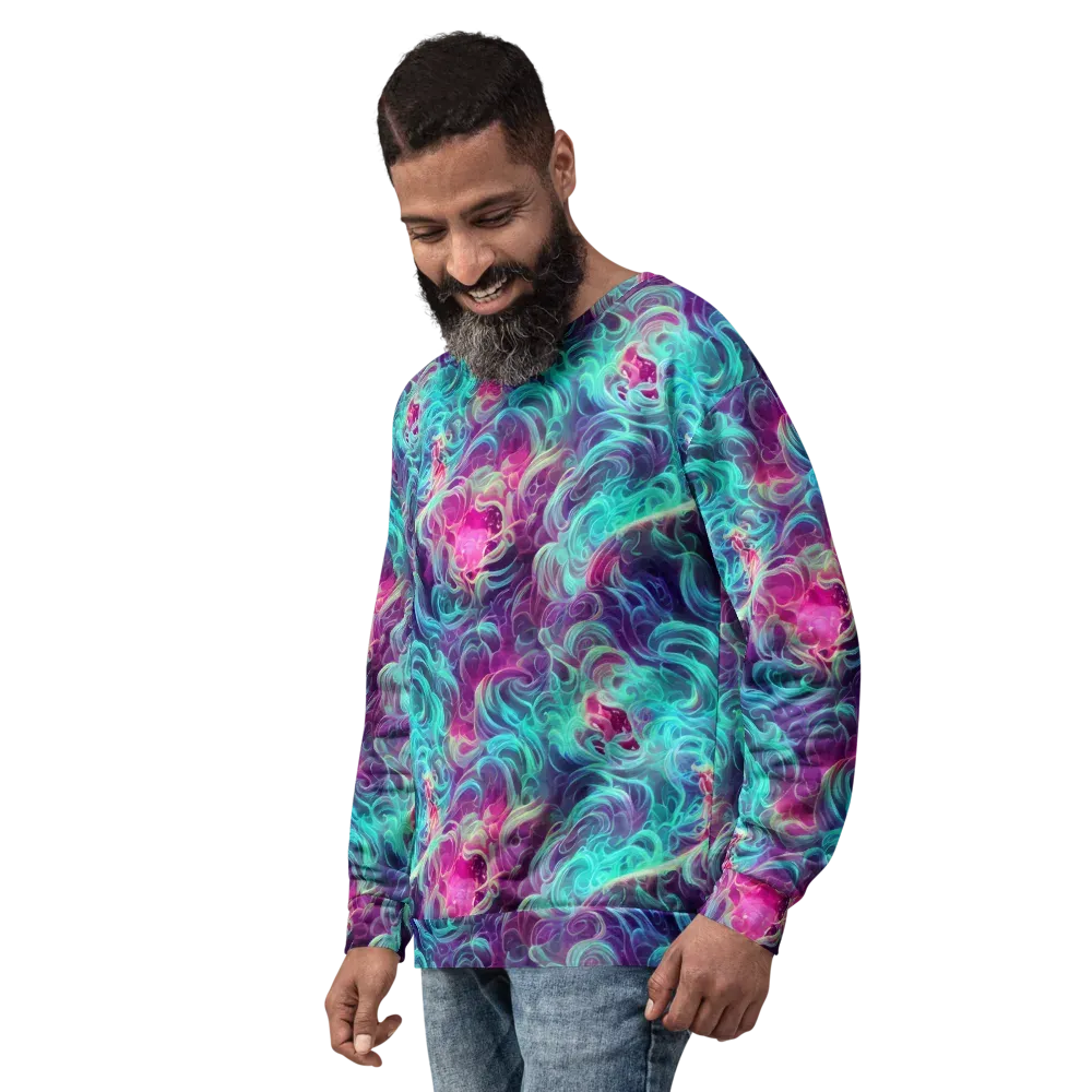 Galactic Bloom on Sweatshirt — Left Front