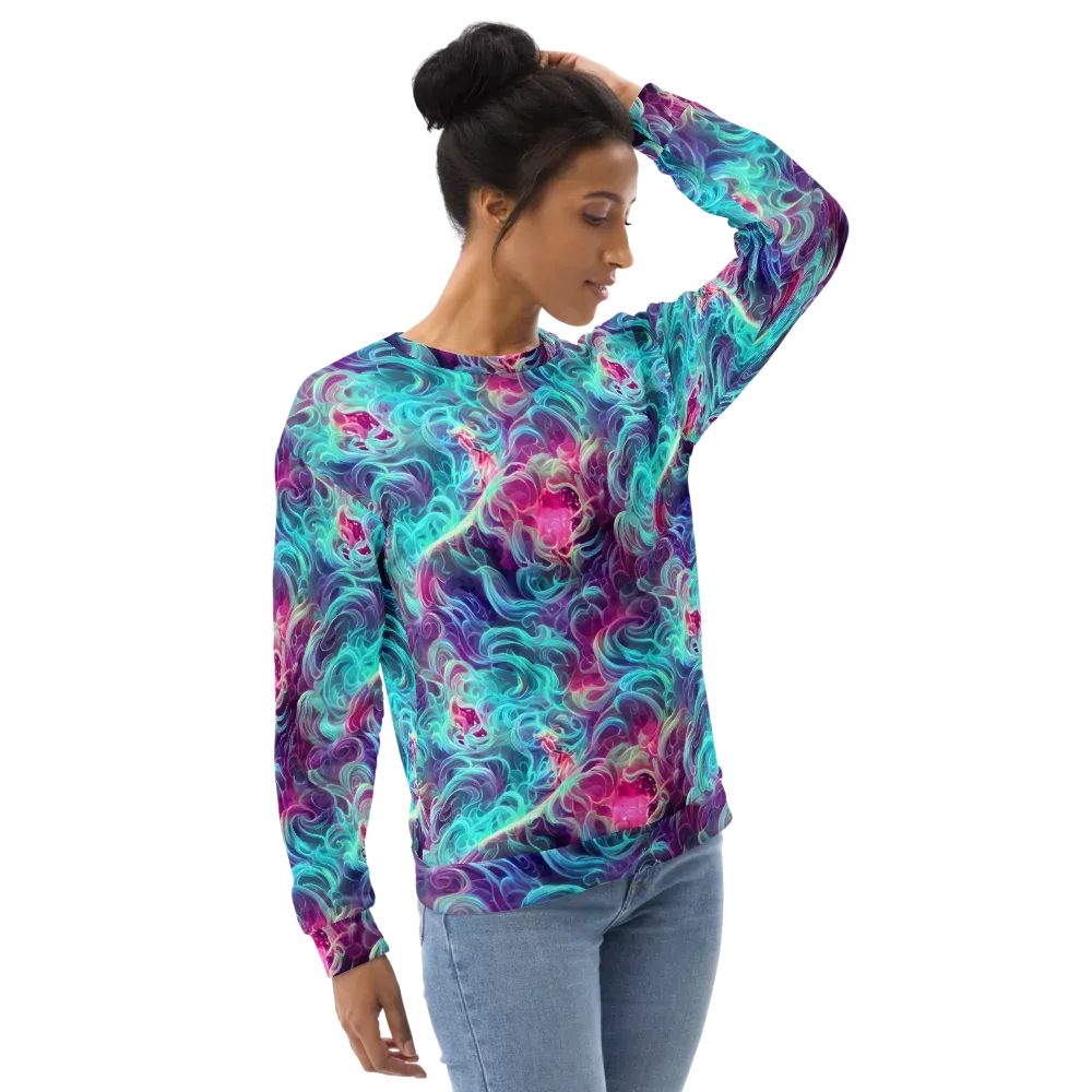 Galactic Bloom on Sweatshirt — Right Front