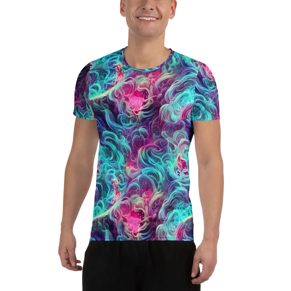 Galactic Bloom on Men's Athletic T-Shirt — Front