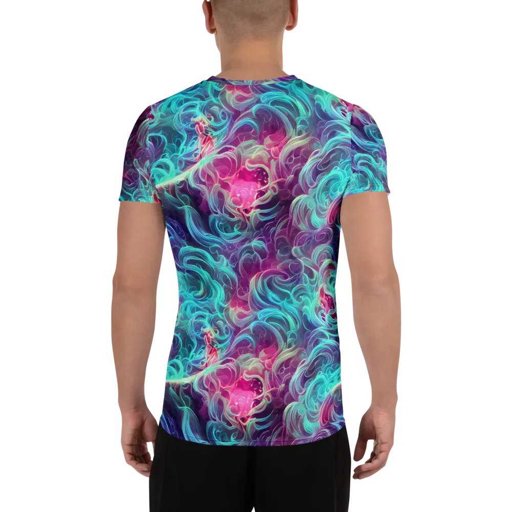 Galactic Bloom on Men's Athletic T-Shirt — Back