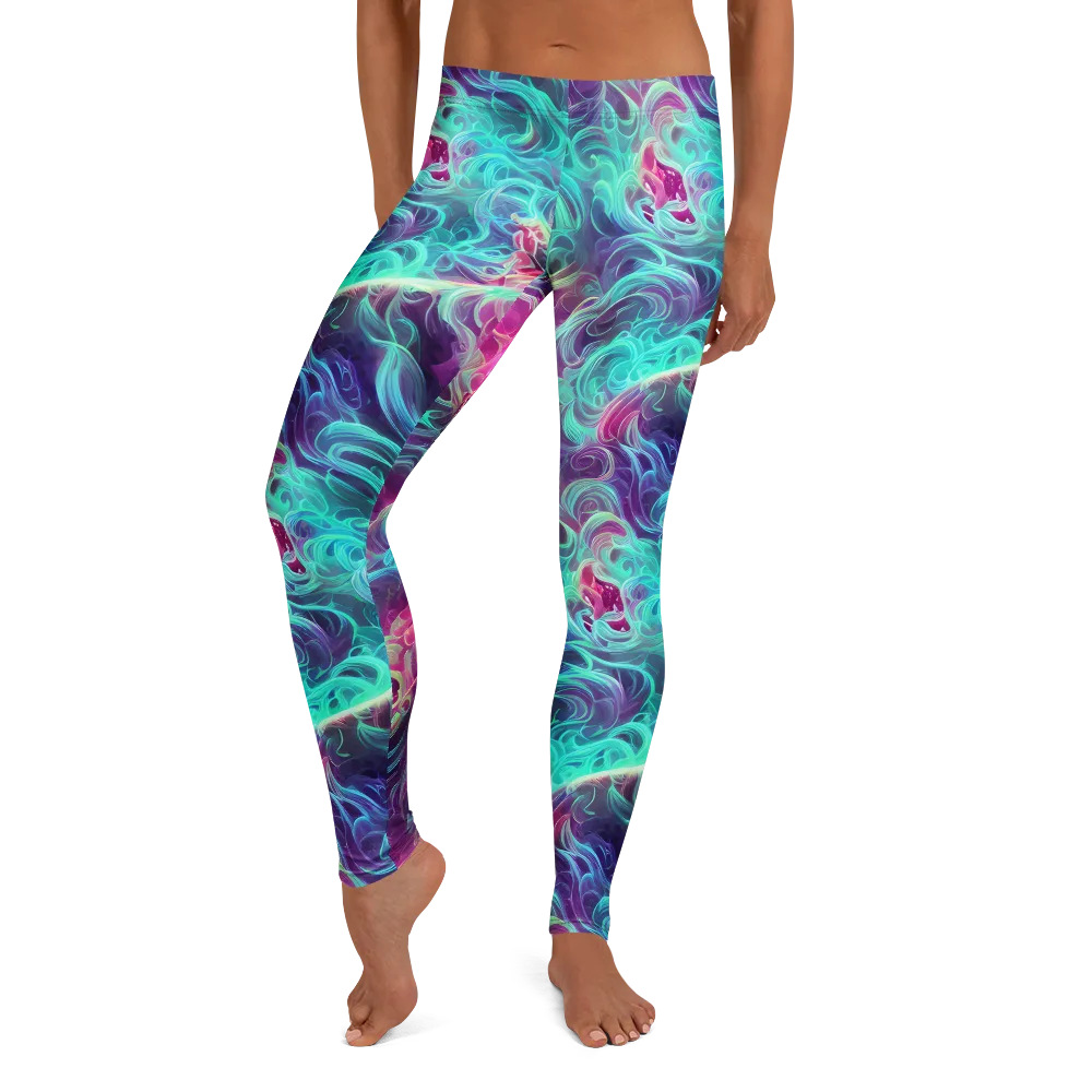 Galactic Bloom on Leggings — Front