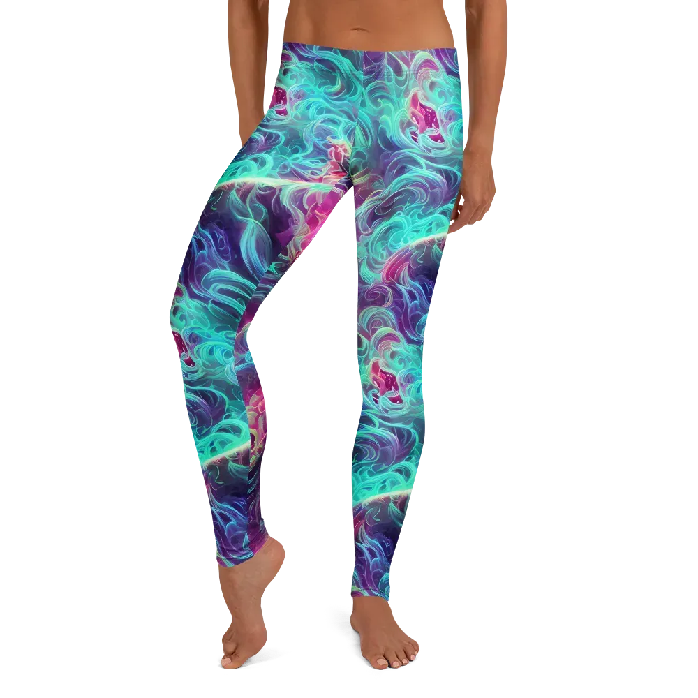 Galactic Bloom on Leggings — Front