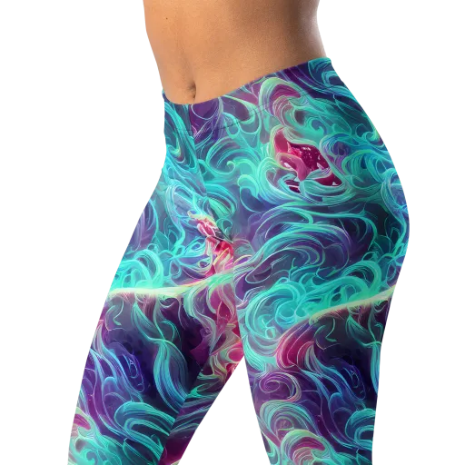 Galactic Bloom on a Leggings