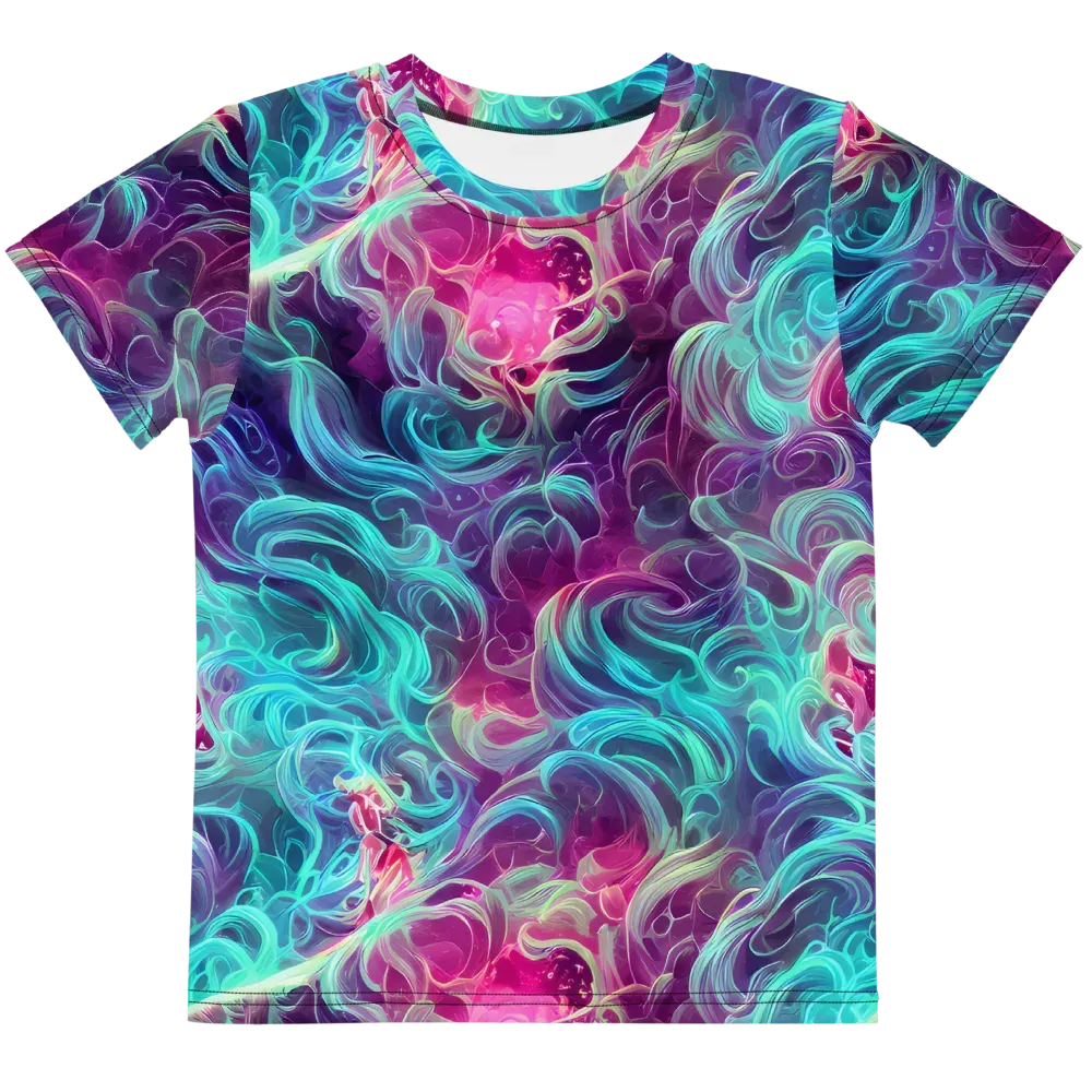 Galactic Bloom on Kids Crew Neck T-Shirt — Front