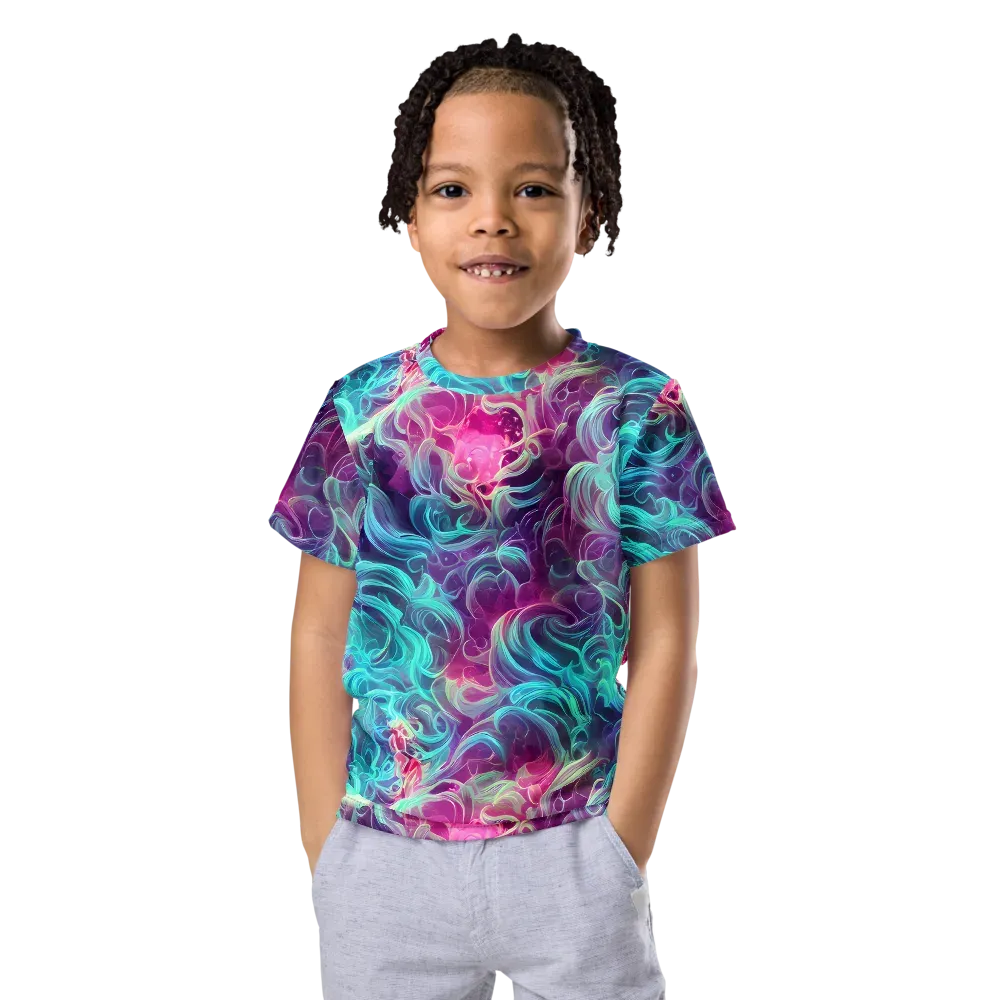 Galactic Bloom on Kids Crew Neck T-Shirt — Front