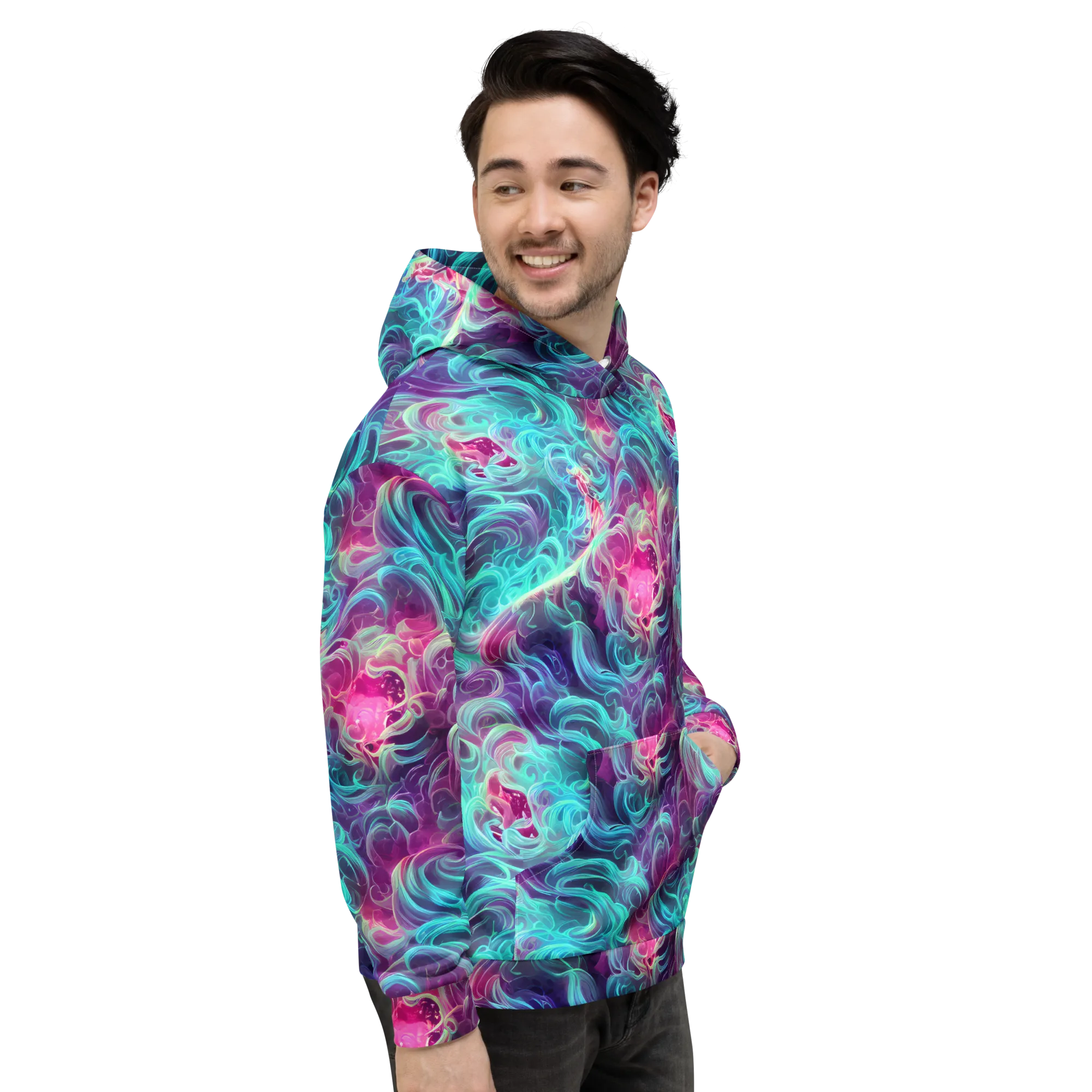 Galactic Bloom on Hoodie — Right