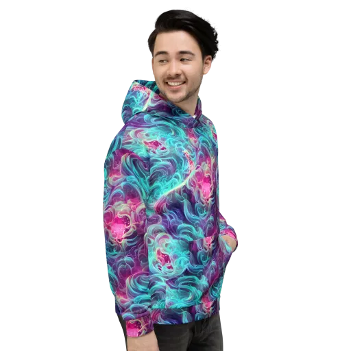 Galactic Bloom on a Hoodie