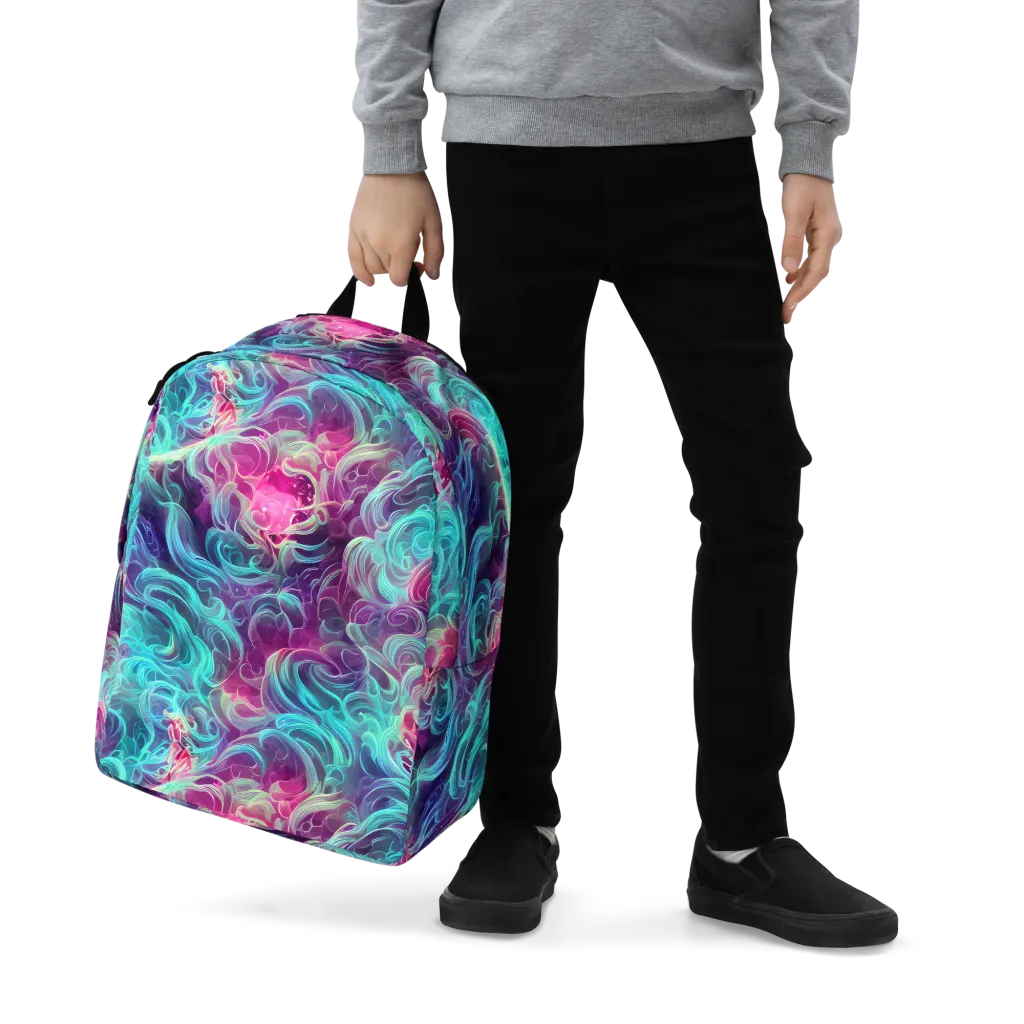Galactic Bloom on Minimalist Backpack — Zoomed-in