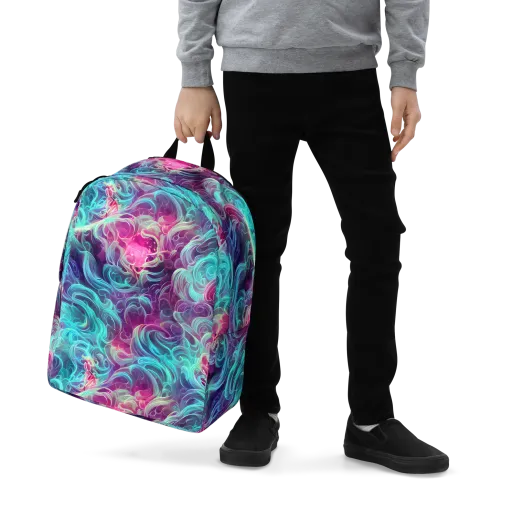 Galactic Bloom on a Minimalist Backpack