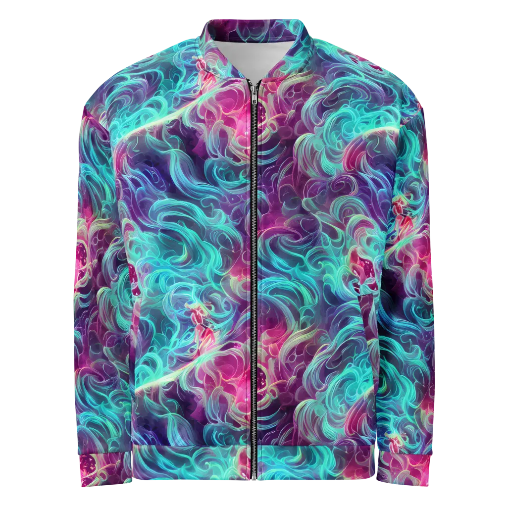 Galactic Bloom on Bomber Jacket — Front