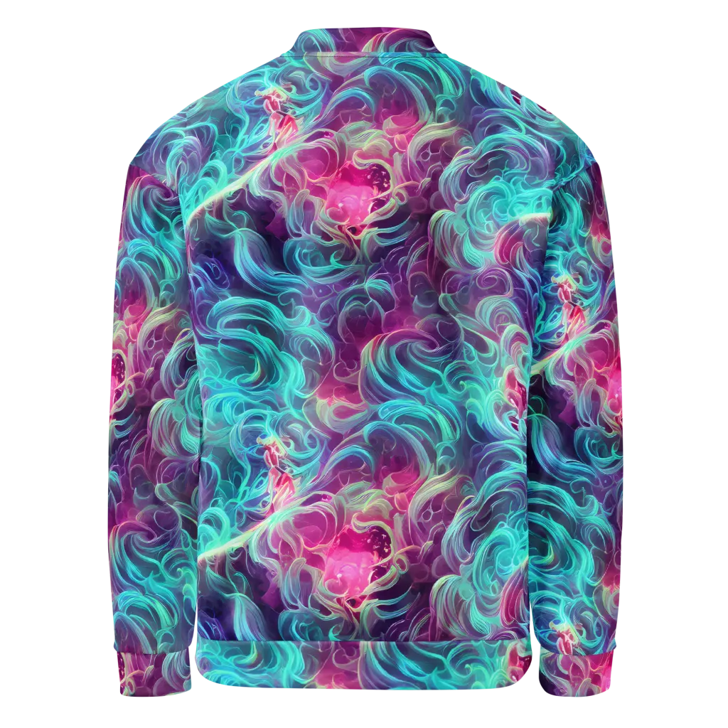 Galactic Bloom on Bomber Jacket — Back