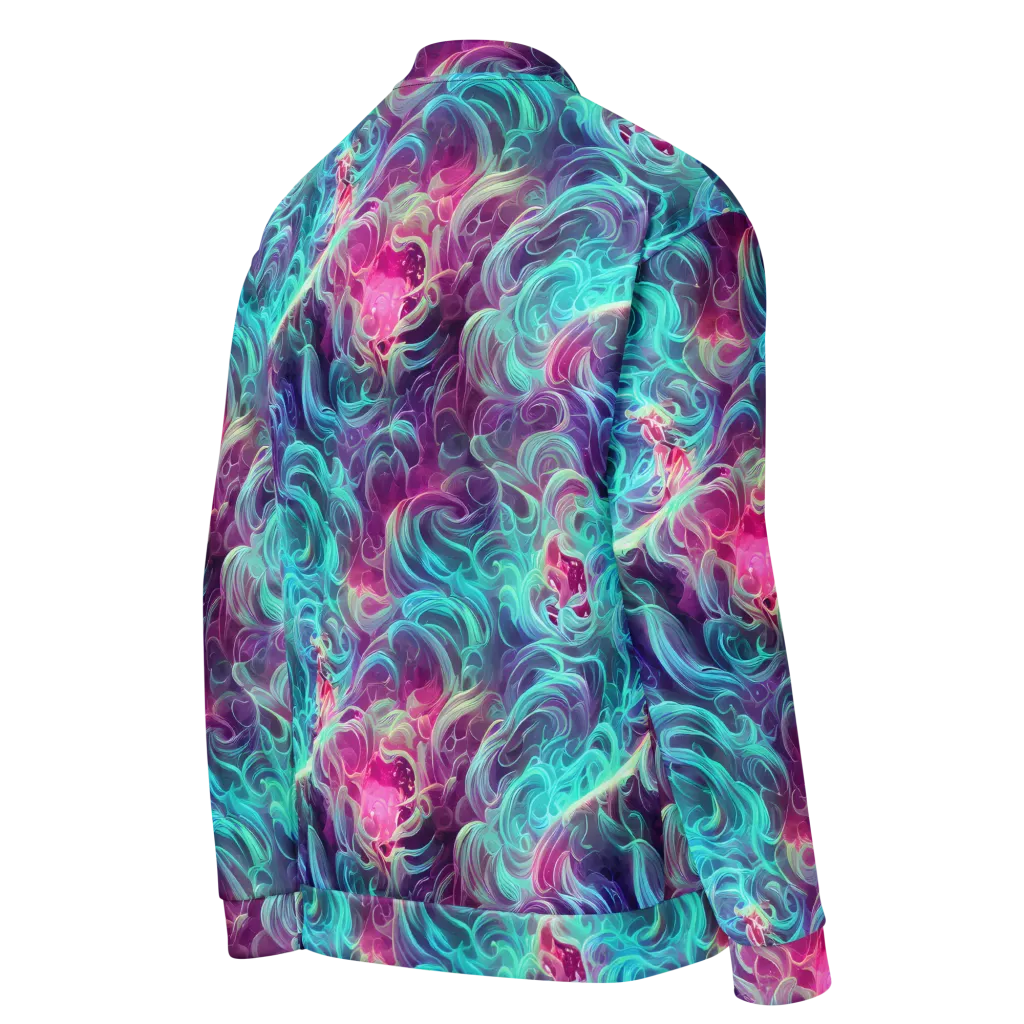 Galactic Bloom on Bomber Jacket — Right Back
