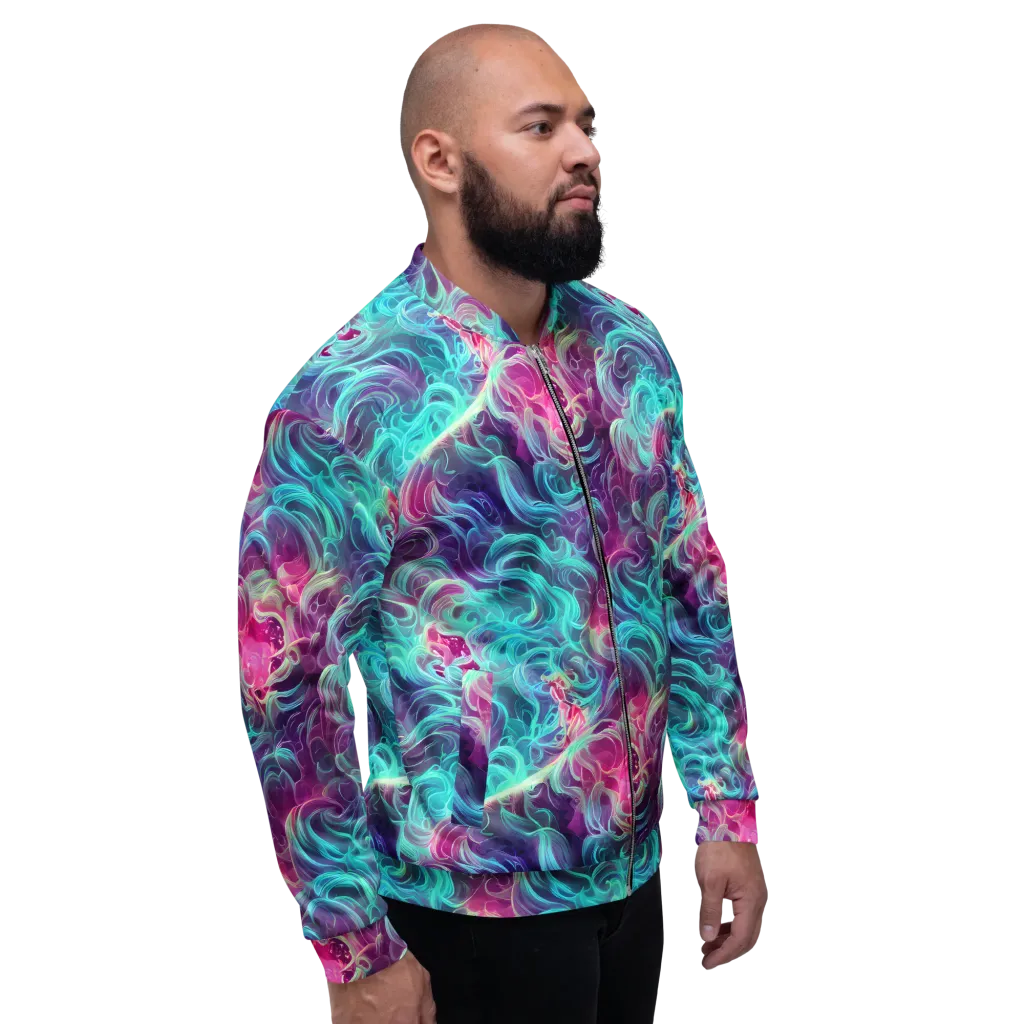Galactic Bloom on Bomber Jacket — Right