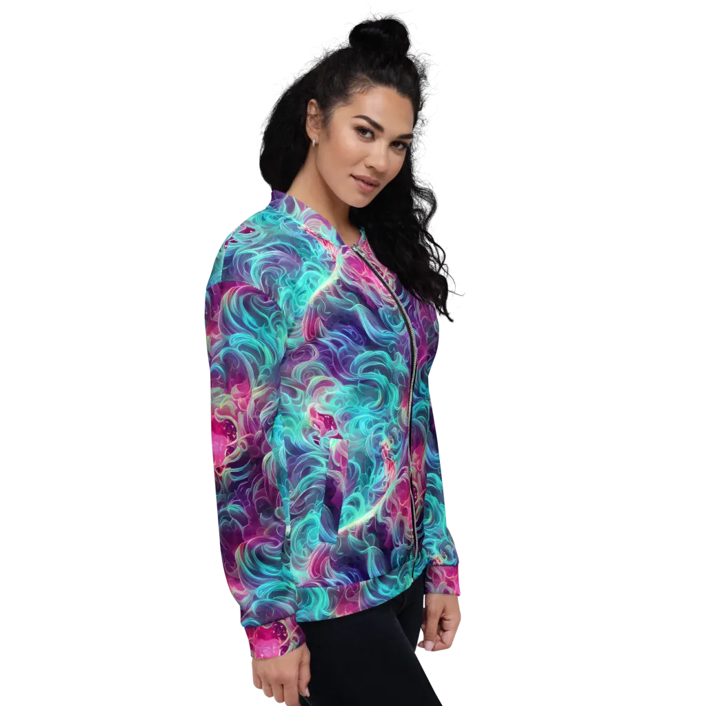 Galactic Bloom on Bomber Jacket — Right