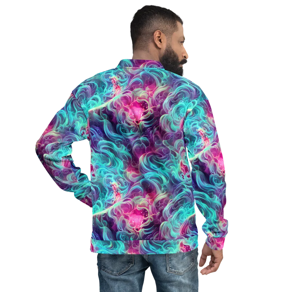 Galactic Bloom on Bomber Jacket — Back