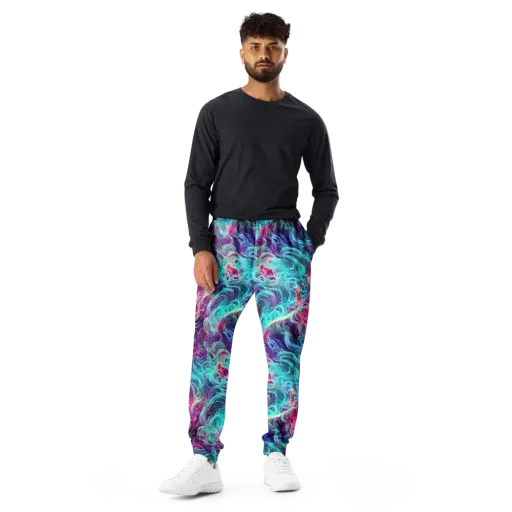 Galactic Bloom on a Men's Joggers