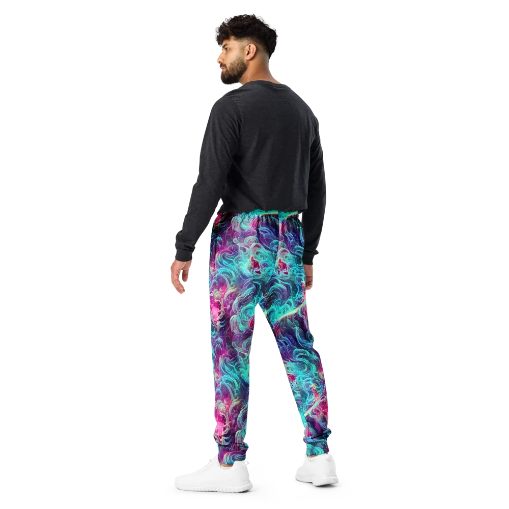 Galactic Bloom on Men's Joggers — Back