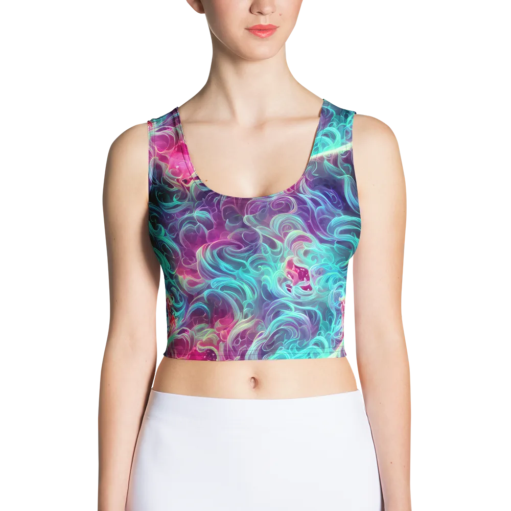 Galactic Bloom on Crop Top — Front