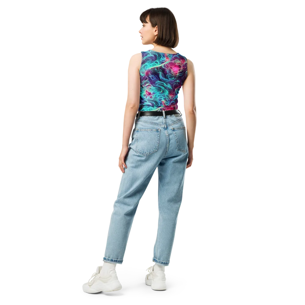 Galactic Bloom on Crop Top — Back