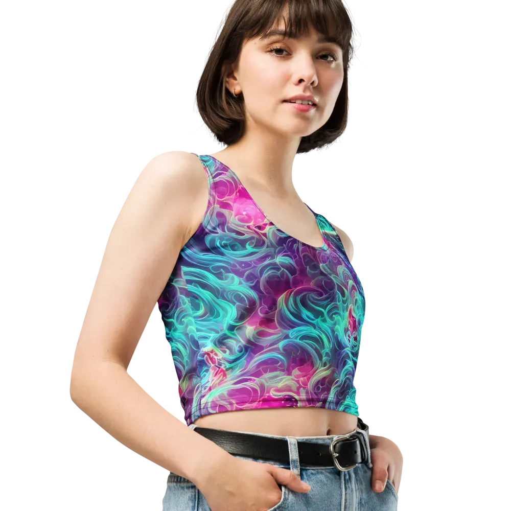 Galactic Bloom on Crop Top — Right Front