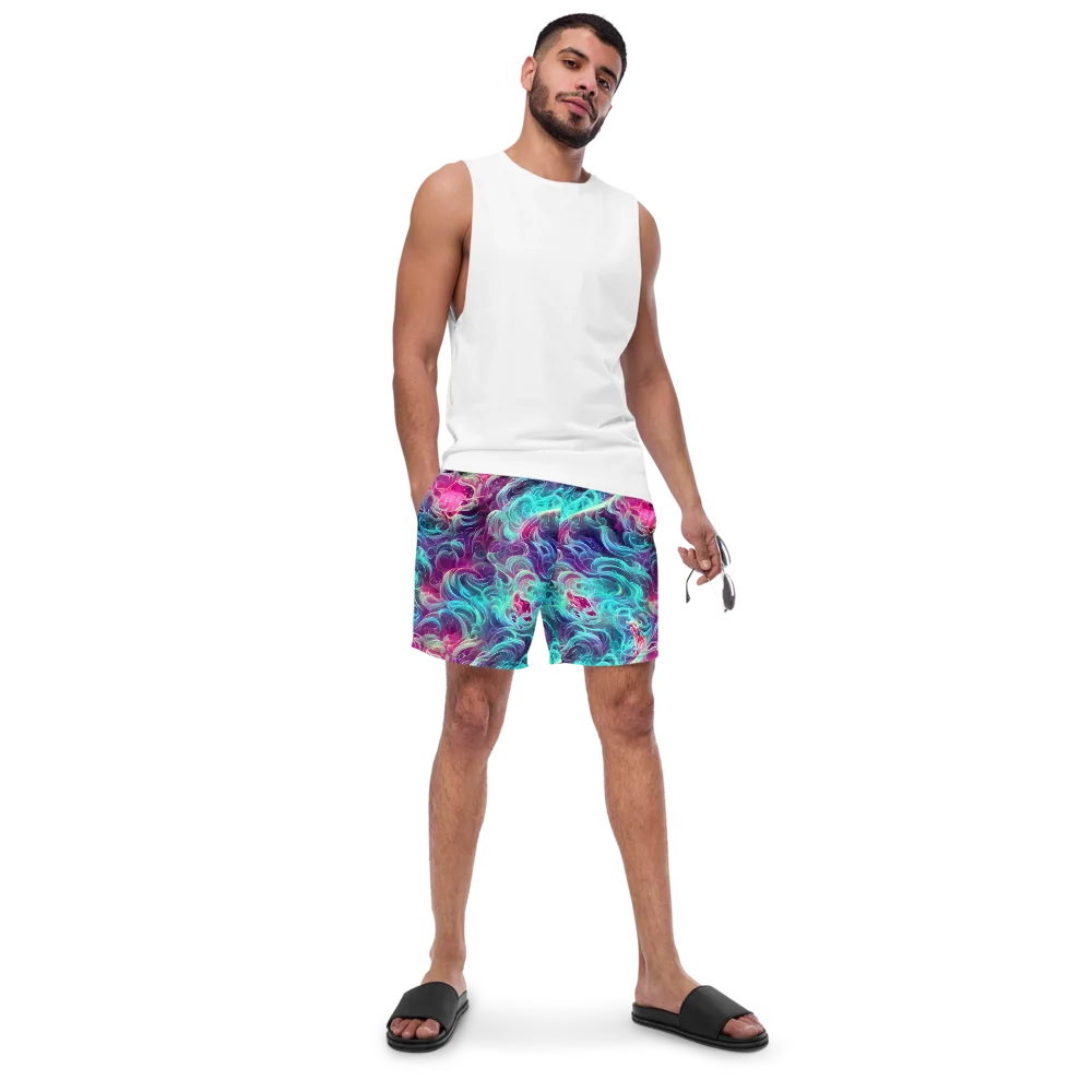 Galactic Bloom on Swim Trunks — Front