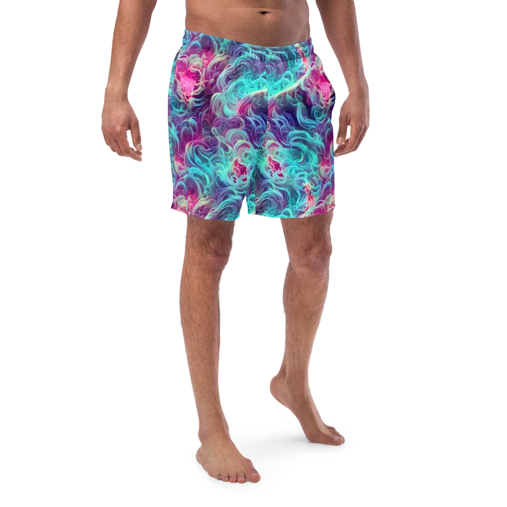 Galactic Bloom on Swim Trunks — Front