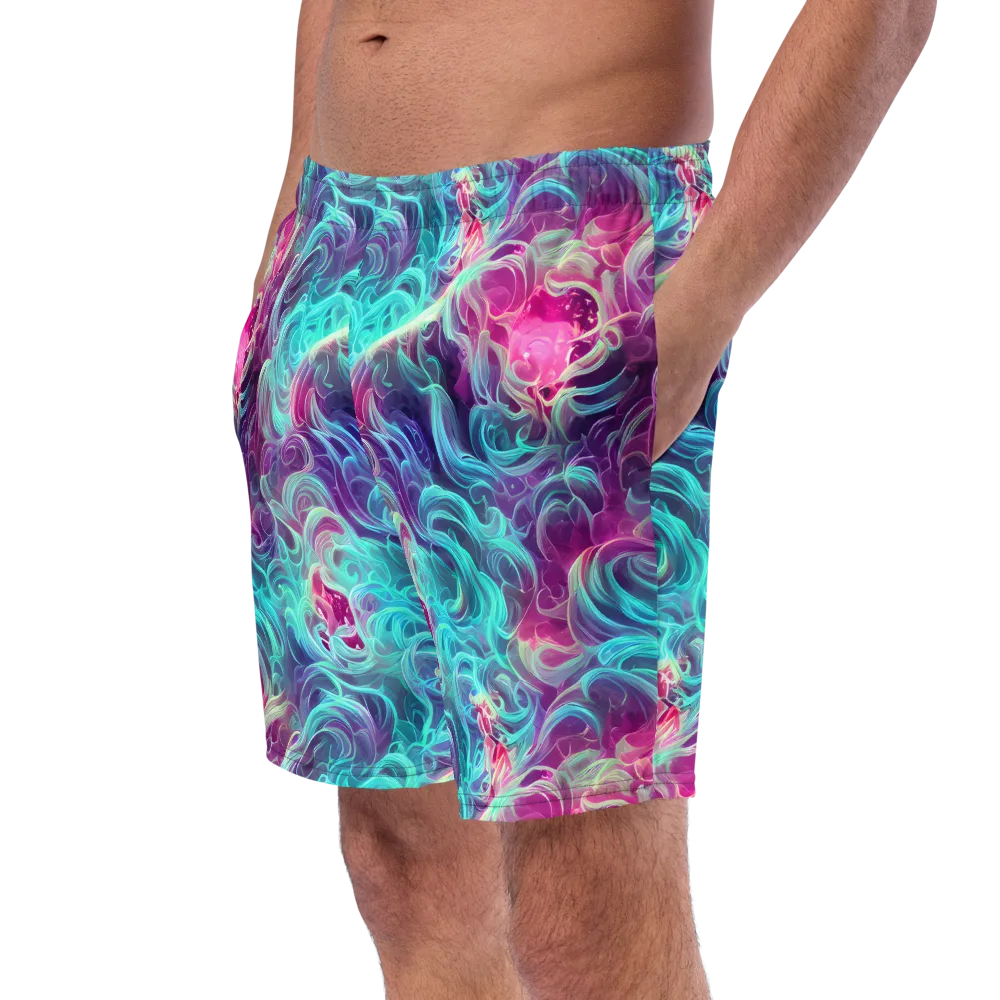 Galactic Bloom on Swim Trunks — Left Front