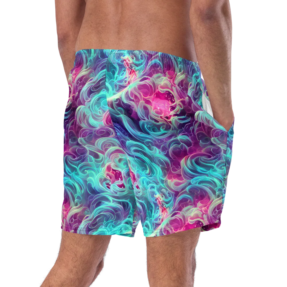 Galactic Bloom on Swim Trunks — Right Back