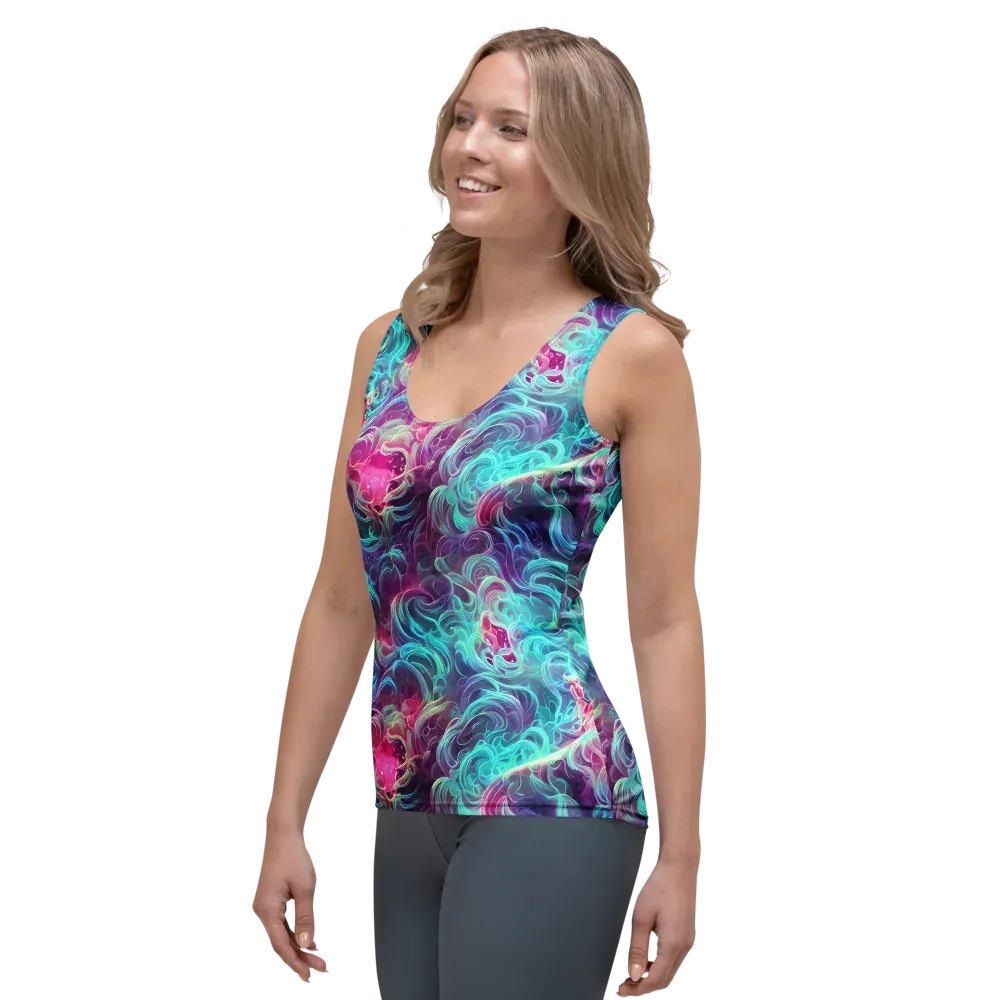Galactic Bloom on Women's Tank Top — Left Front