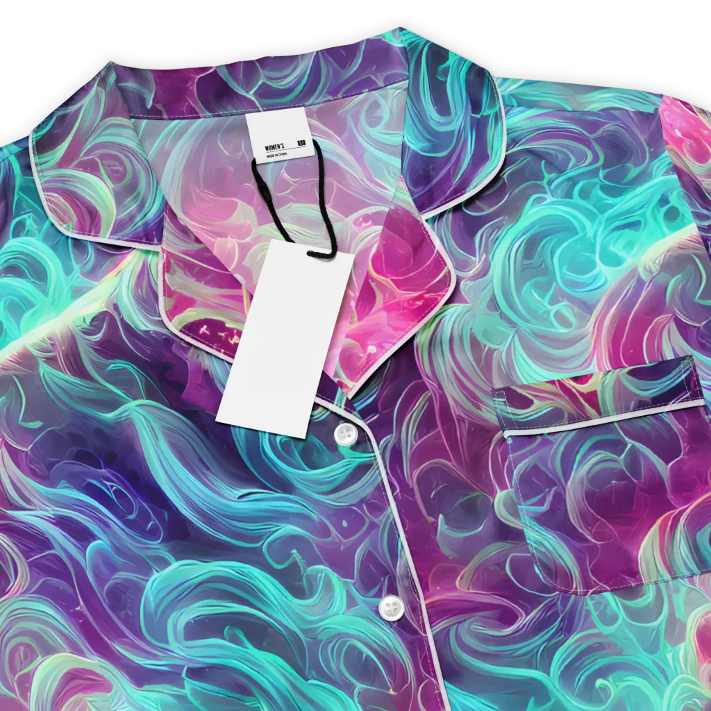 Galactic Bloom on Women's Short Sleeve Pajama Top — Product details