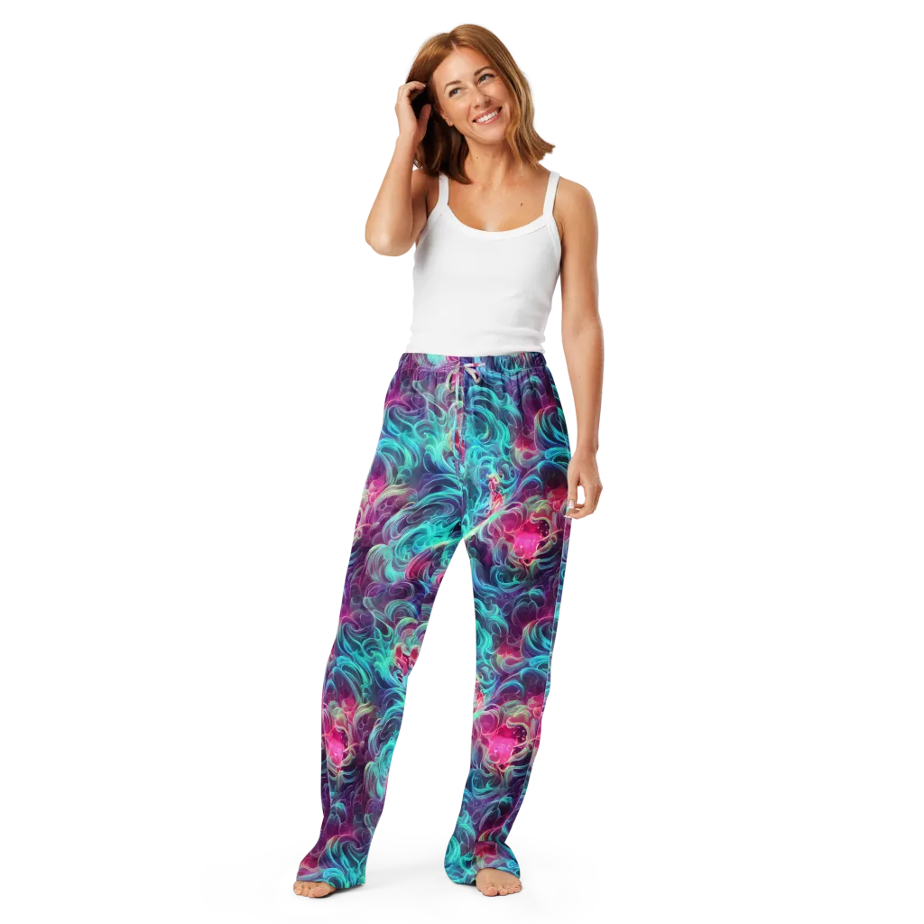 Galactic Bloom on Women's Pajama Pants — Front