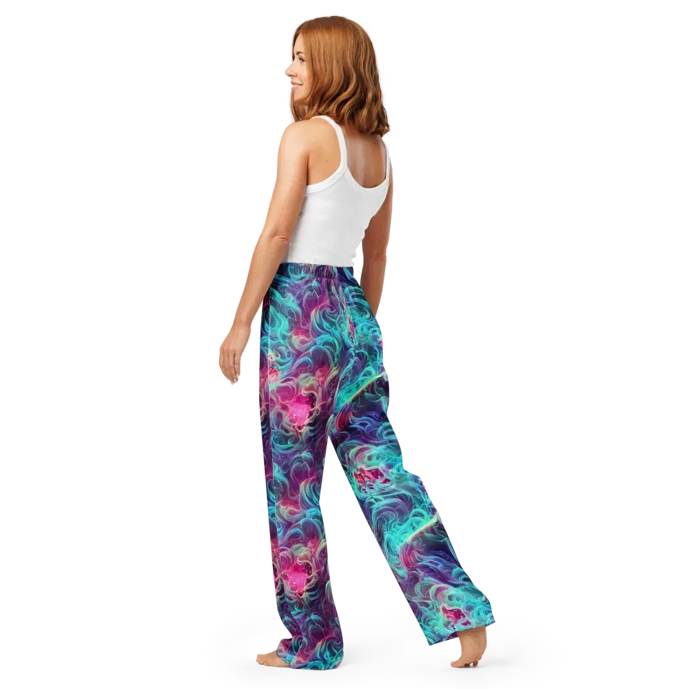 Galactic Bloom on Women's Pajama Pants — Back