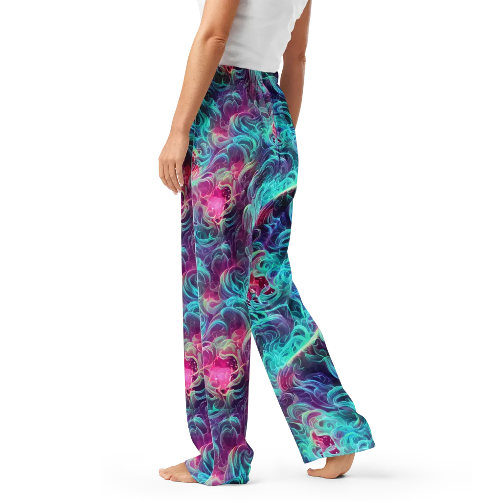 Galactic Bloom on Women's Pajama Pants — Left
