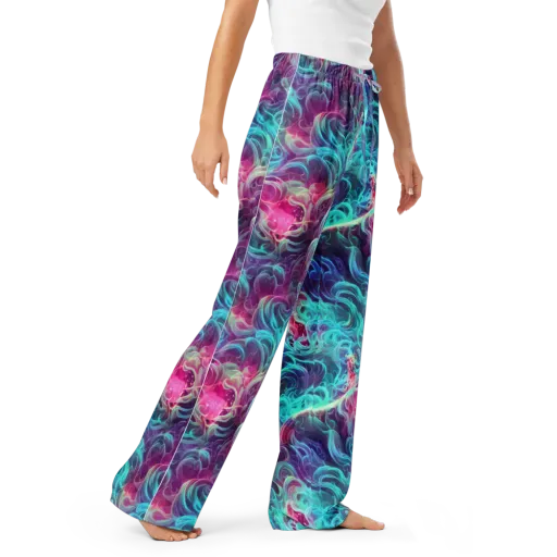 Galactic Bloom on a Women's Pajama Pants