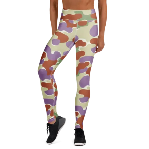 Lavender Camo on a Yoga Leggings