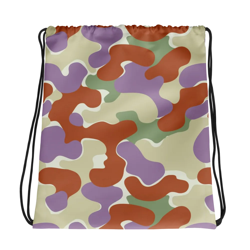Lavender Camo on Drawstring Bag — Photo