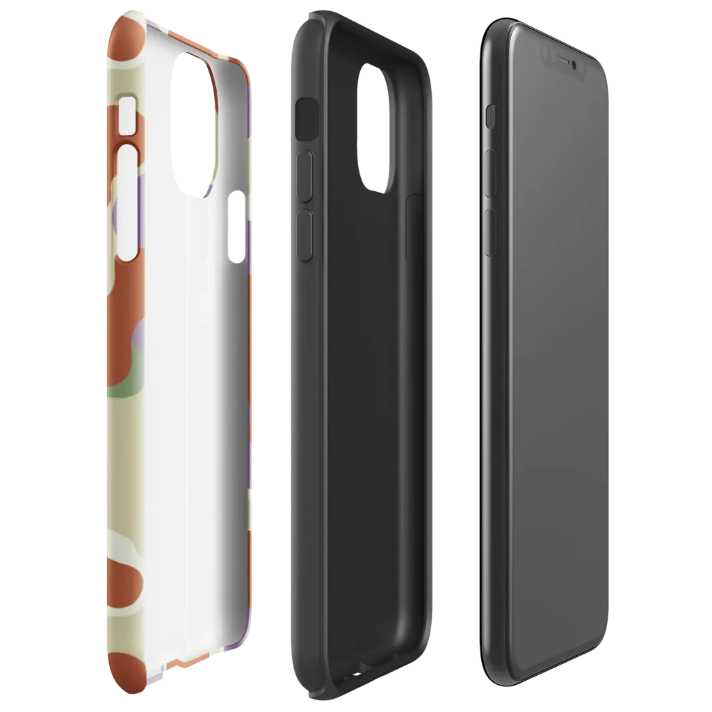 Lavender Camo on Tough Case for iPhone® — Right