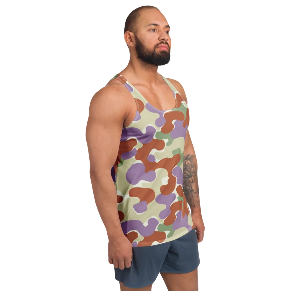 Lavender Camo on Men's Tank Top — Right Front