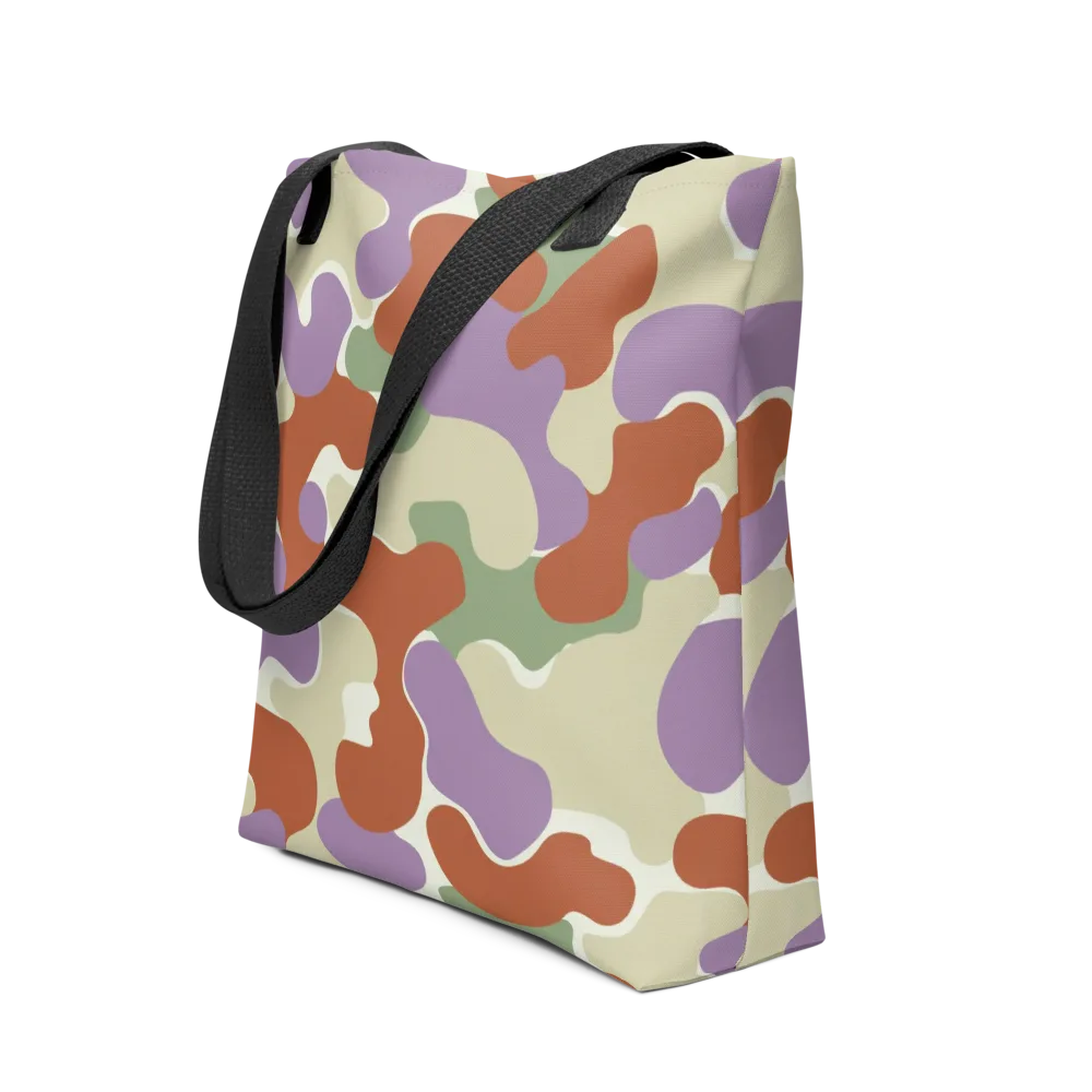 Lavender Camo on Tote Bag — Front