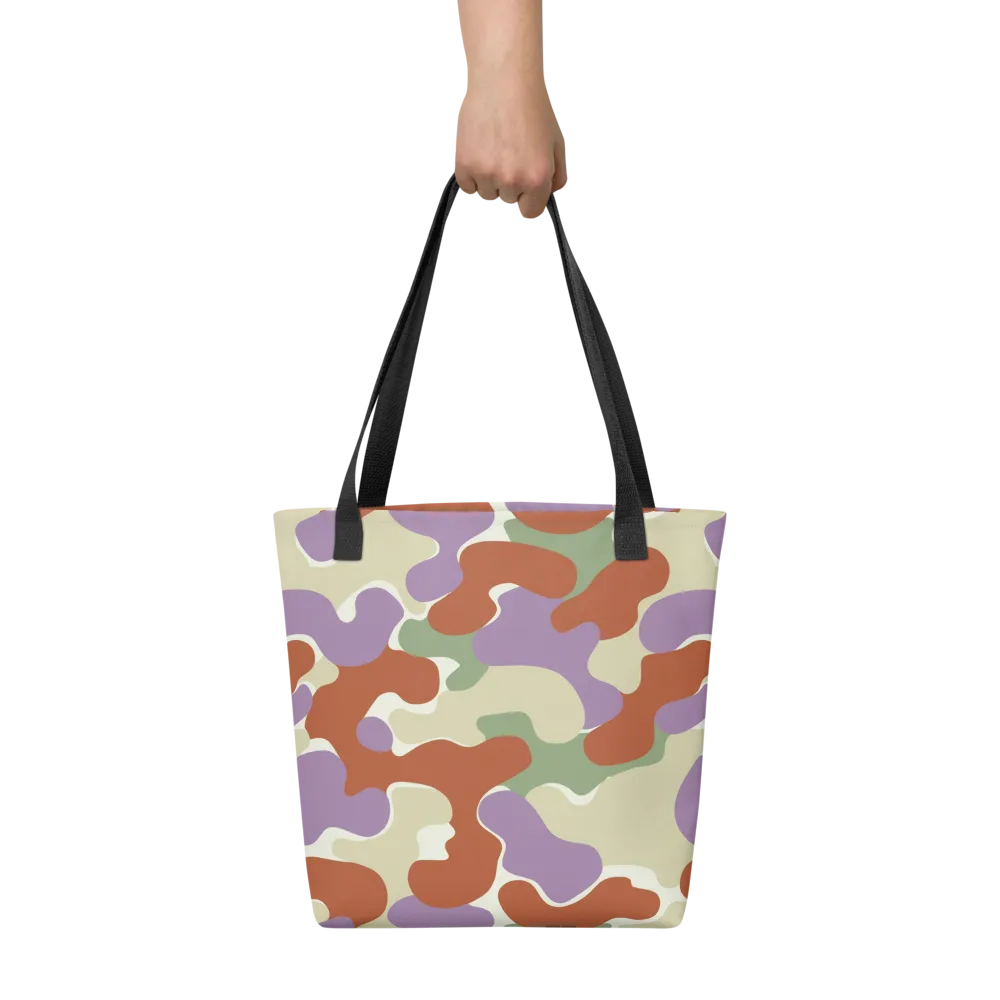 Lavender Camo on Tote Bag — Front