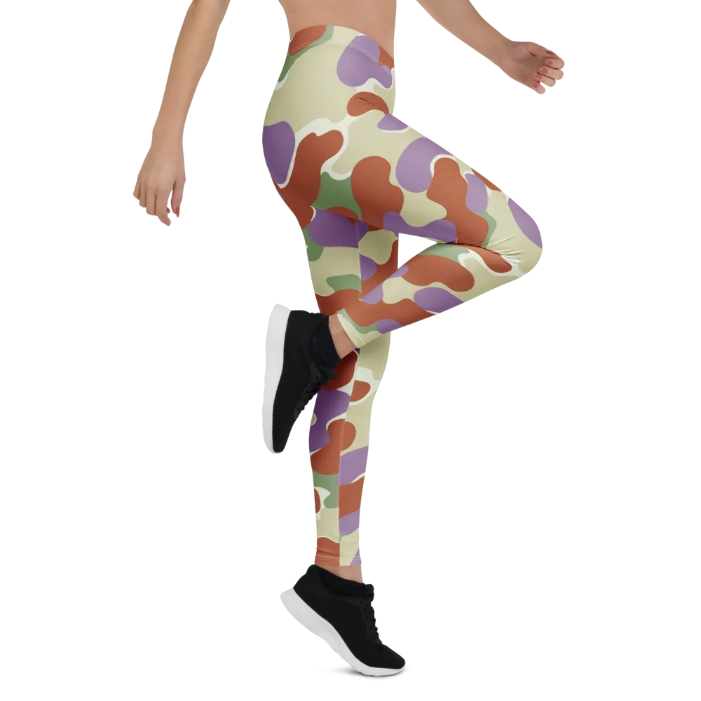 Lavender Camo on Leggings — Right