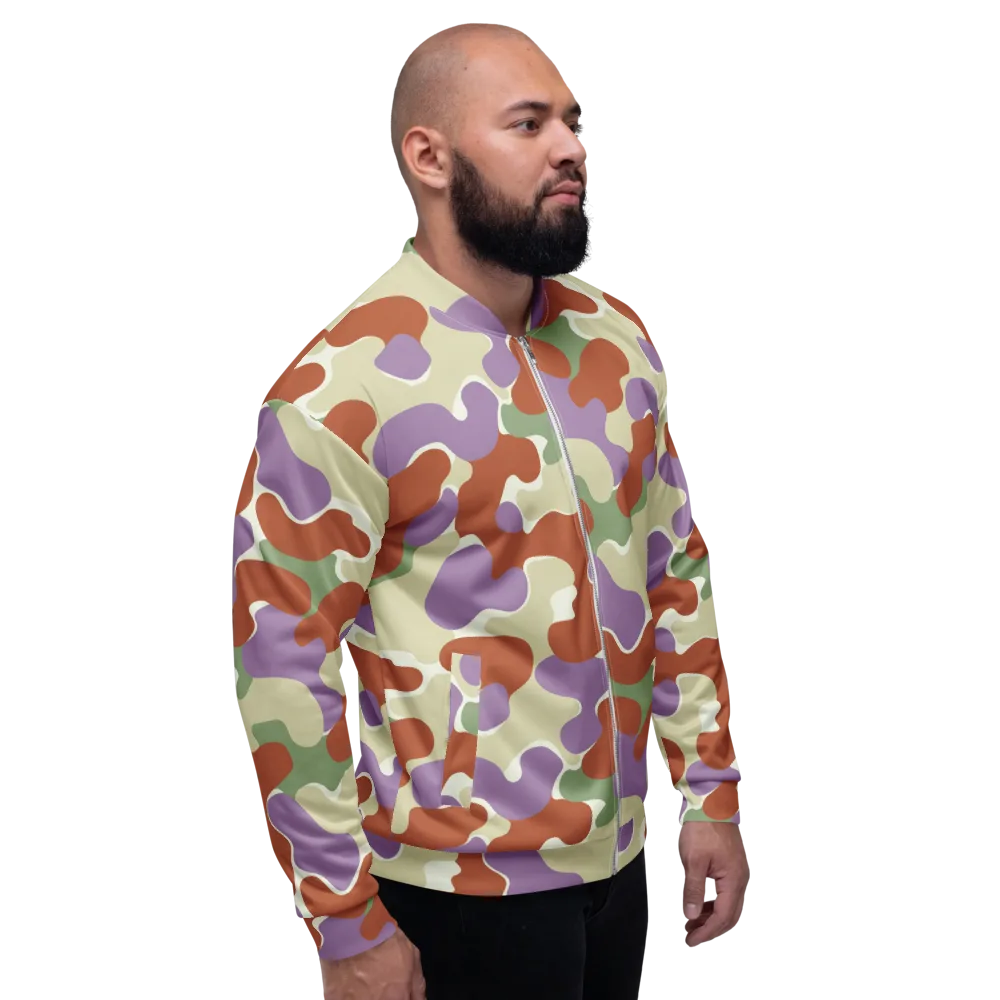 Lavender Camo on Bomber Jacket — Right