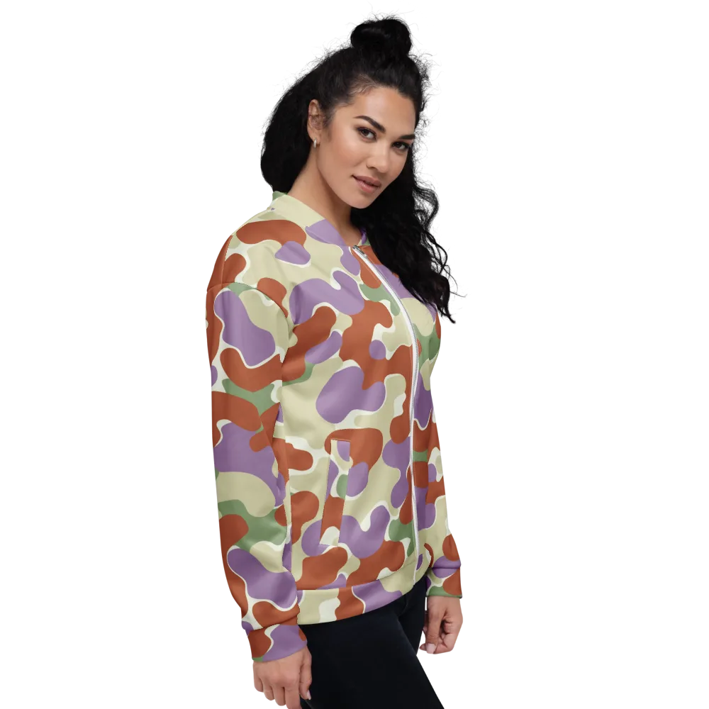 Lavender Camo on Bomber Jacket — Right