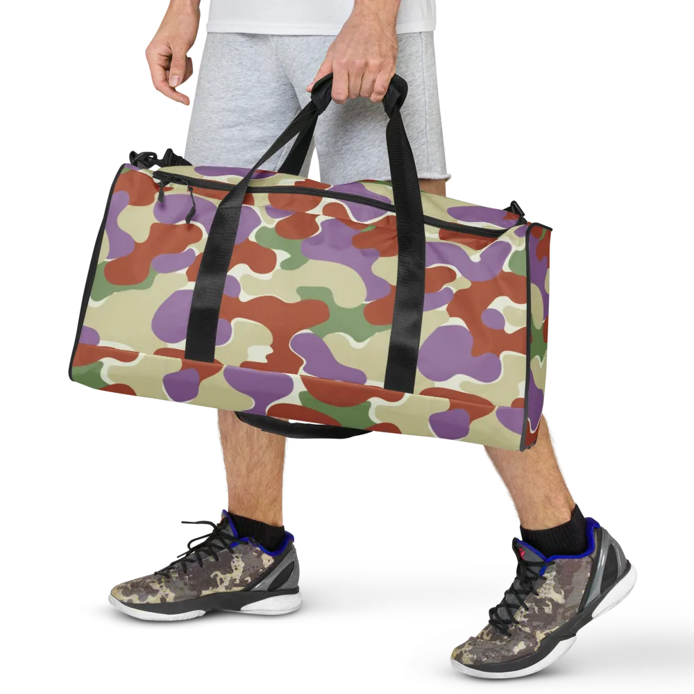Lavender Camo on Duffle Bag — Front
