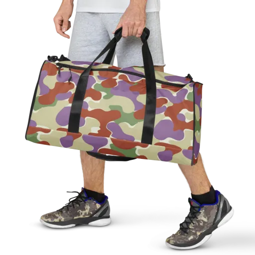 Lavender Camo on a Duffle Bag